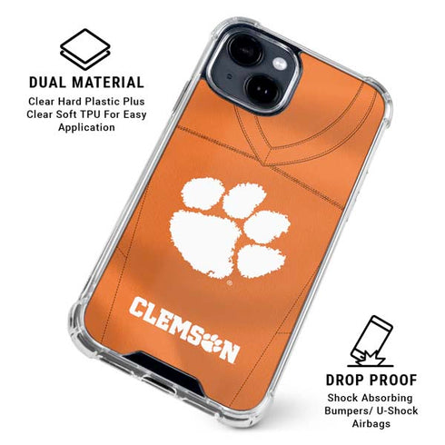 Clemson University Orange Jersey iPhone 15 Clear Case